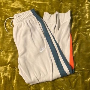 mens cream nike joggers